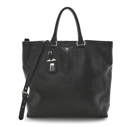 Prada Vitello Phenix Tote Black 1 of 15