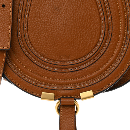Chloe Calfskin Mini Marcie Round Crossbody Bag Tan 8 of 11