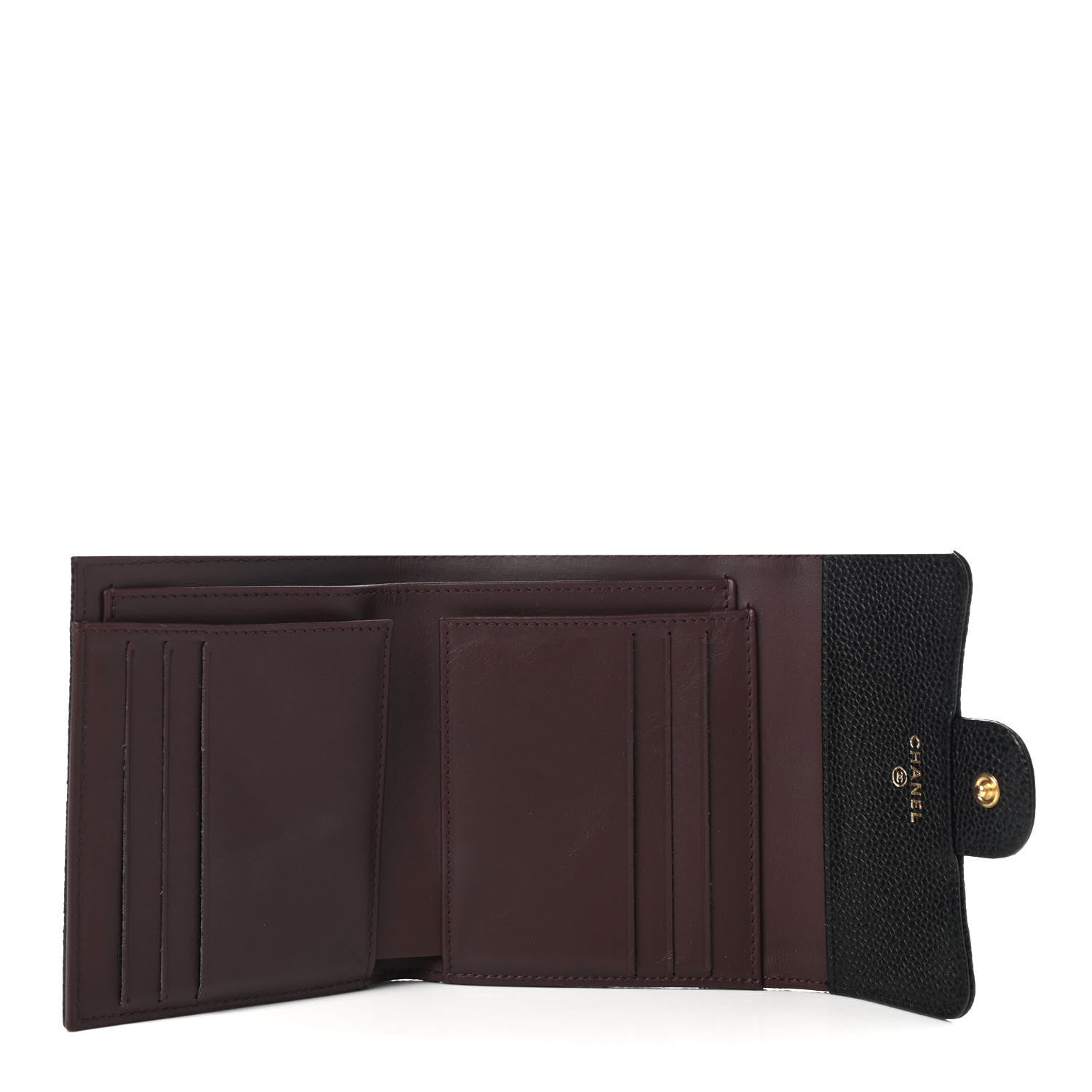 Chanel Caviar Quilted Compact Flap Wallet Black 5 of 10