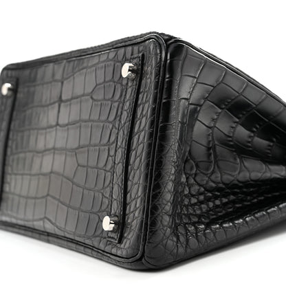 Hermes Matte Alligator Birkin 30 Black 10 of 13