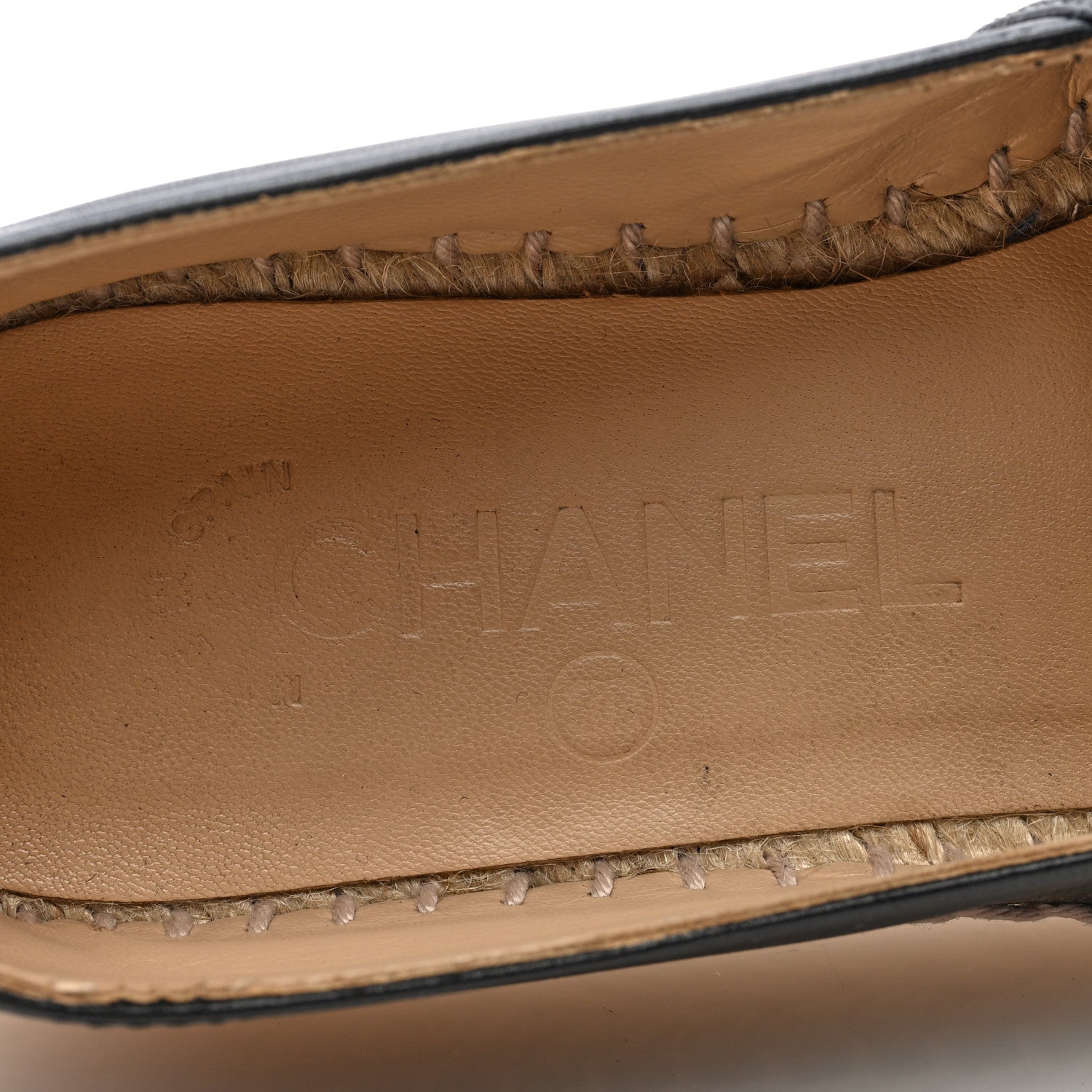 Chanel Lambskin CC Espadrilles 36 Black 7 of 9