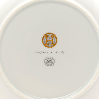 Hermes Porcelain Mosaique Au 24 Gold Cereal Bowl Set of 2 5 of 7