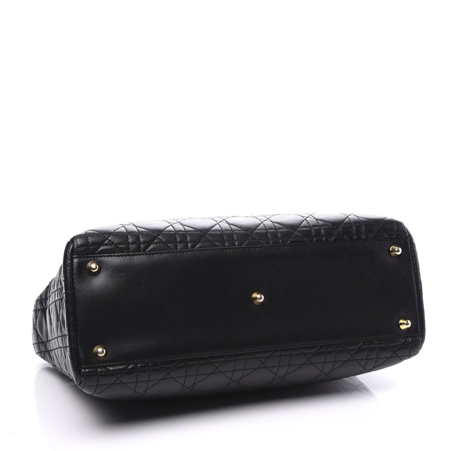 Lambskin Cannage Large Lady Dior Black