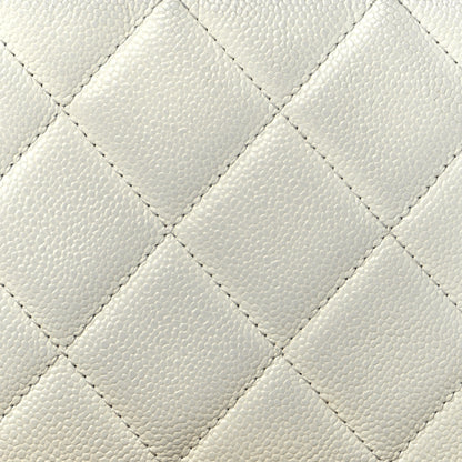 Chanel Shiny Caviar Quilted Chain Melody Camera Bag White 11 of 12