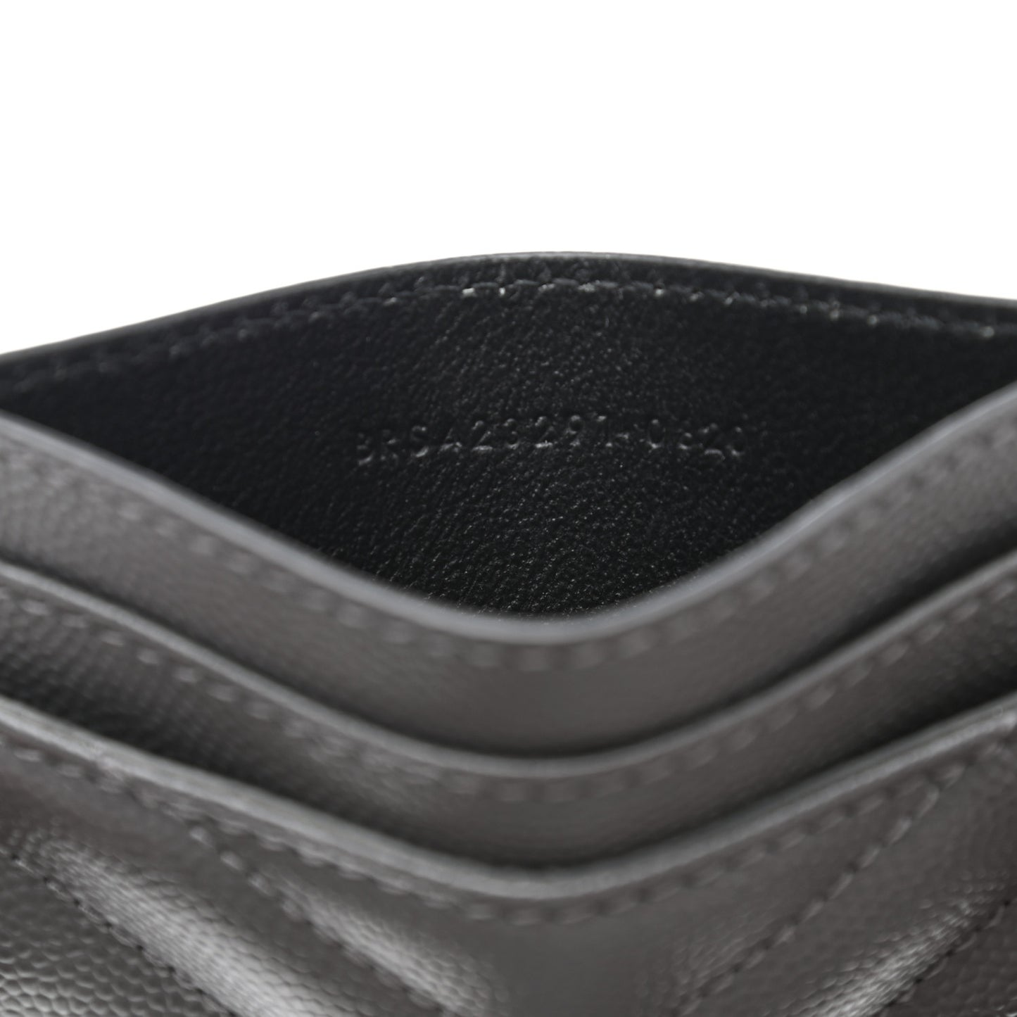 Grain De Poudre Matelasse Chevron Monogram Credit Card Case Storm