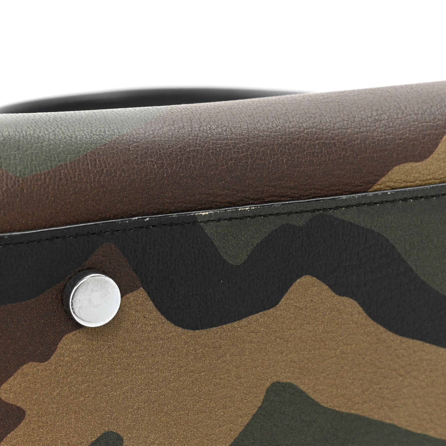 Calfskin Camouflage Small Sac De Jour Kaki Black