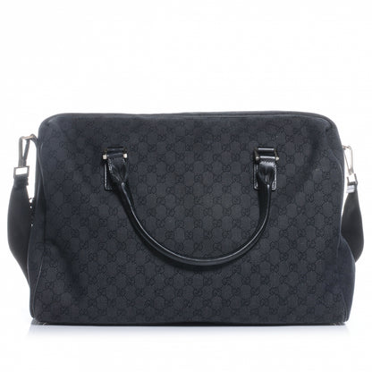 Gucci Denim Monogram Large Carry On Duffle Black 1 of 9