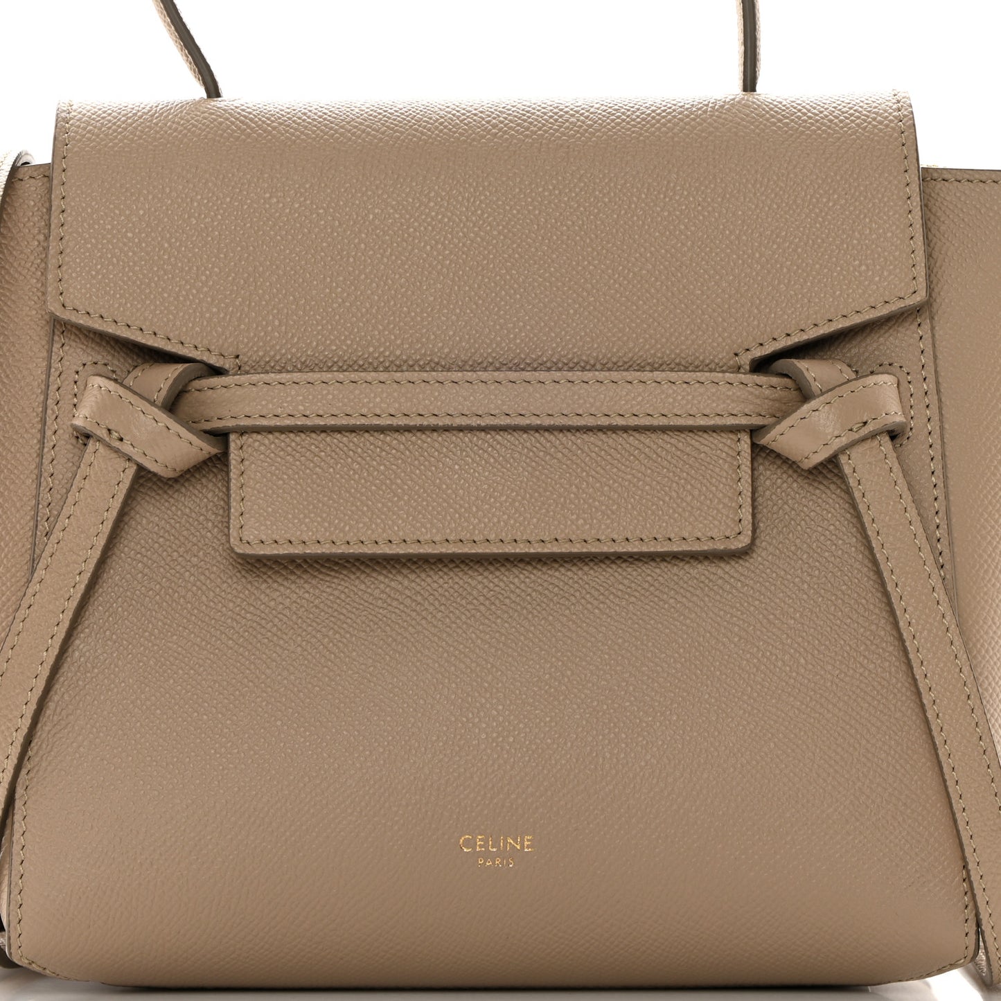 Grained Calfskin Nano Belt Bag Light Taupe