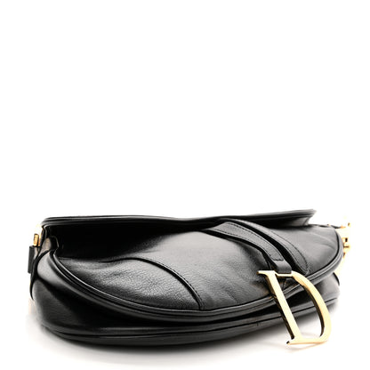 Christian Dior Shiny Goatskin Saddle Bag Black 4 of 11