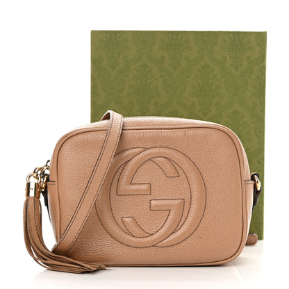 Gucci Pebbled Calfskin Small Soho Disco Bag Camelia 16 of 16