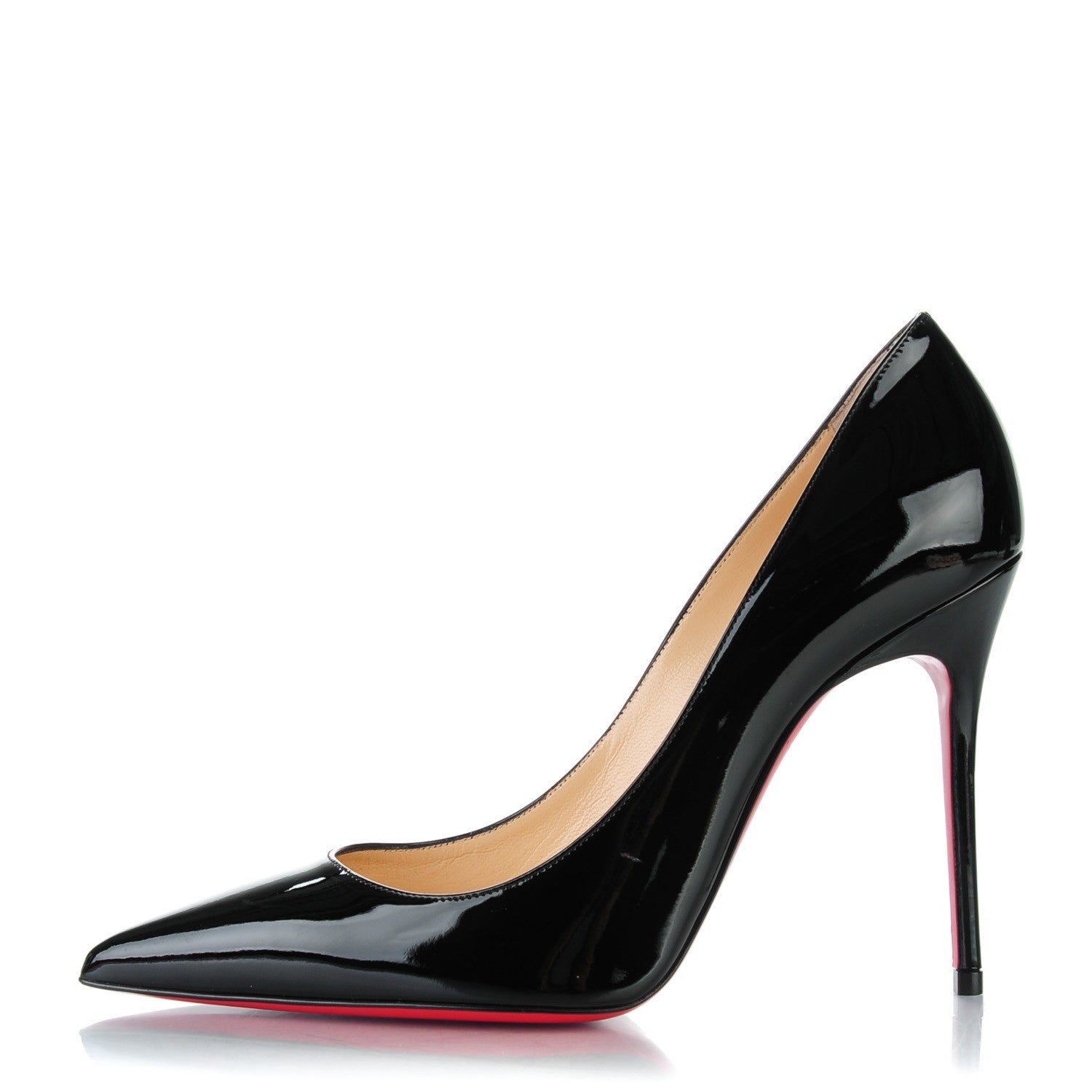 Christian Louboutin Patent Decollete 100 Pumps 37 Black 1 of 10