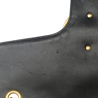 Gucci Calfskin Matelasse Medium GG Marmont Shoulder Bag Black 12 of 15