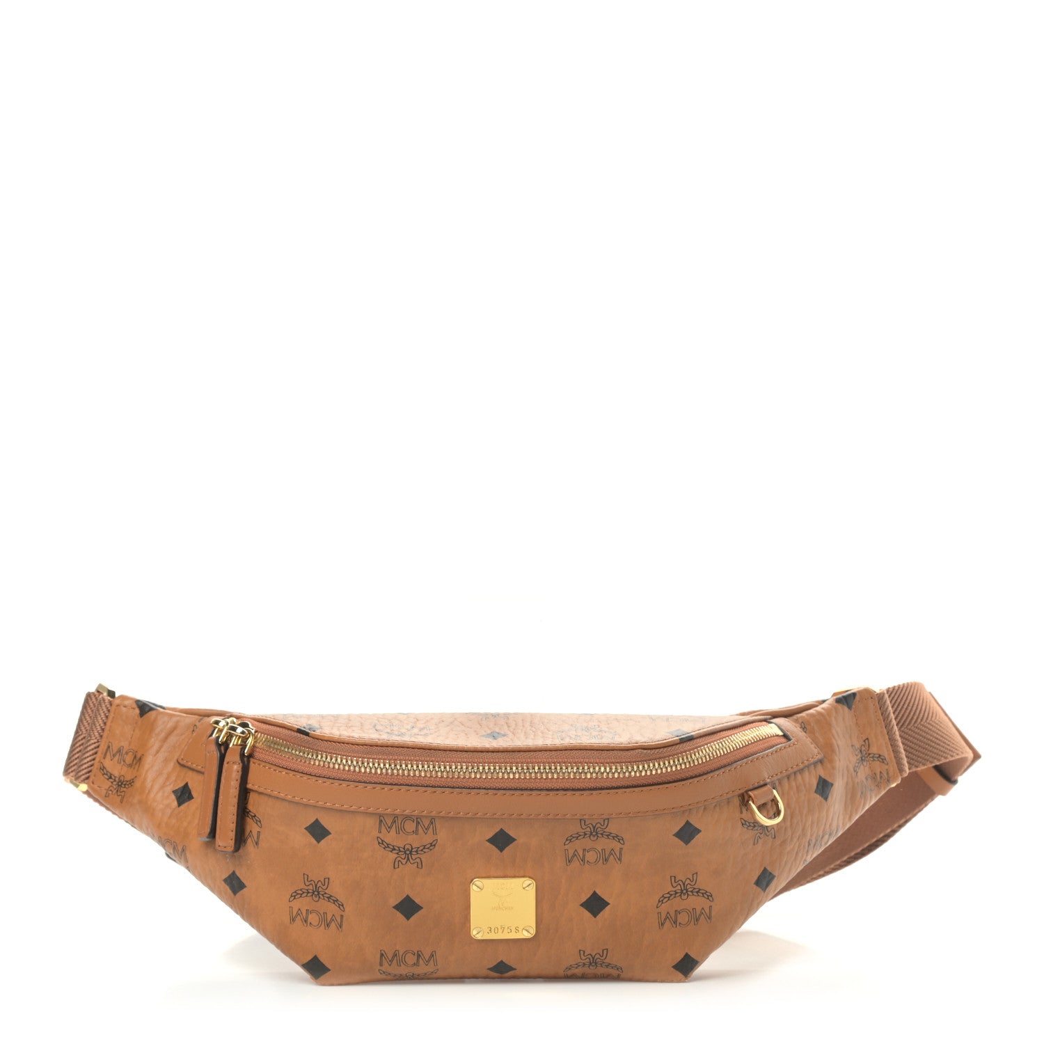 MCM Visetos Stark Belt Bag Cognac 1 of 10