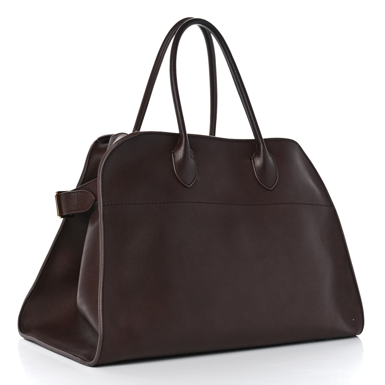 The Row Polished Saddle Calfskin Soft Margaux 15 New Burgundy 3 of 12