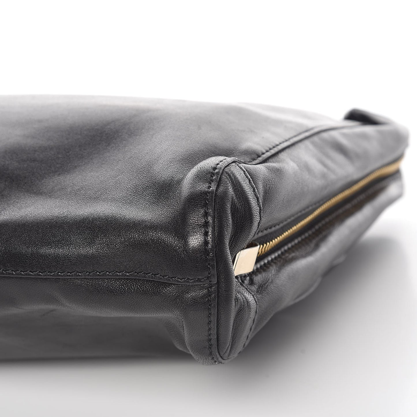 Lambskin Wristlet Clutch Black