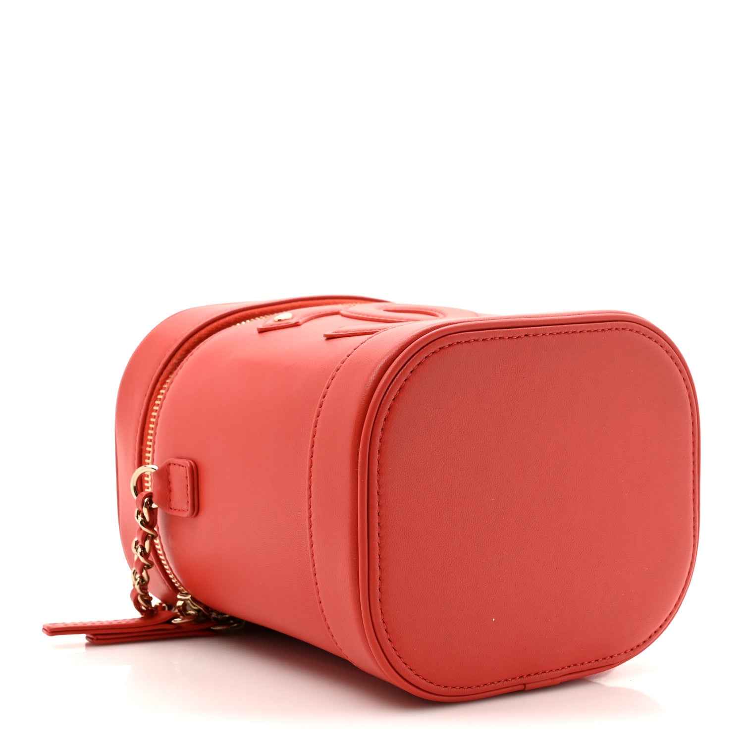 Chanel Lambskin Timeless Vanity Cosmetic Case Red 4 of 11