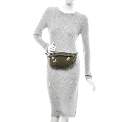 Chanel Canvas Lambskin Quilted Coco Cuba Charms Waist Bag Khaki 2 of 9