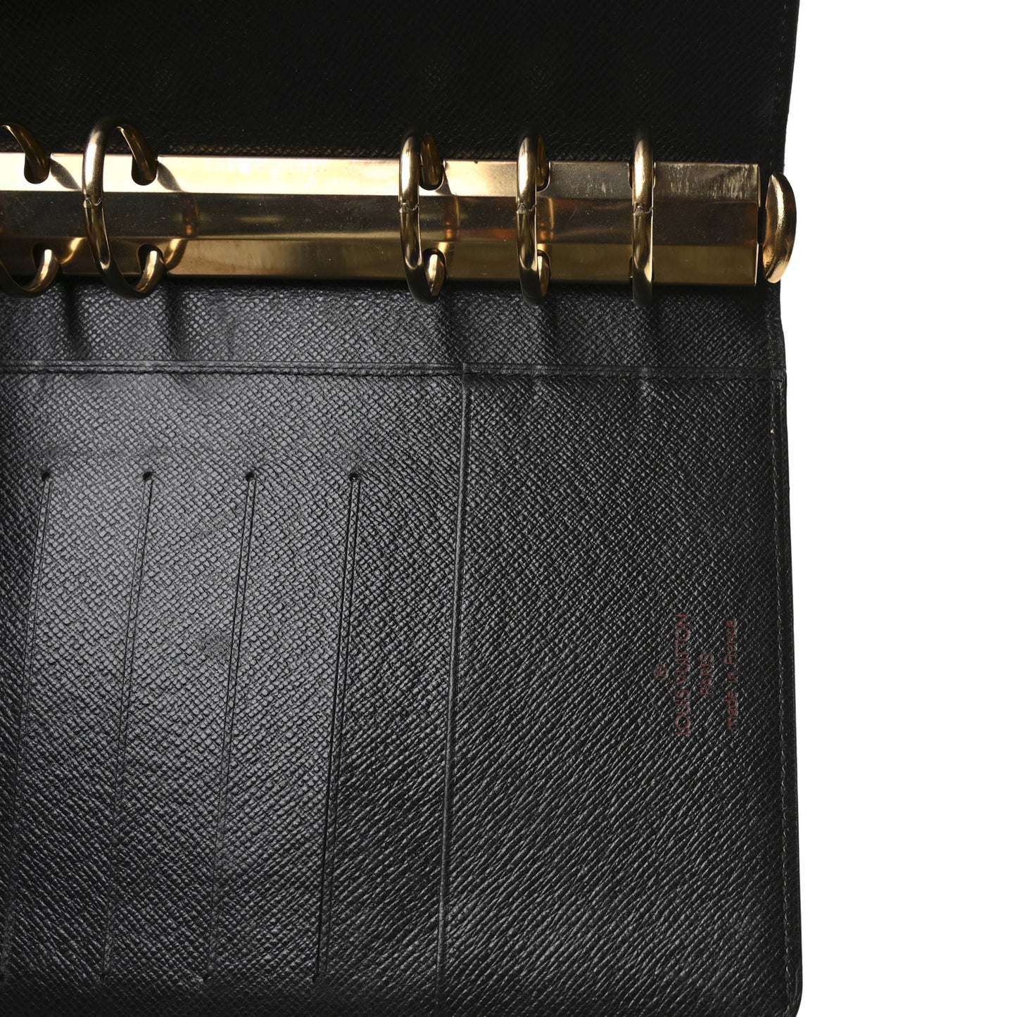 Epi Medium Ring Agenda Cover Black