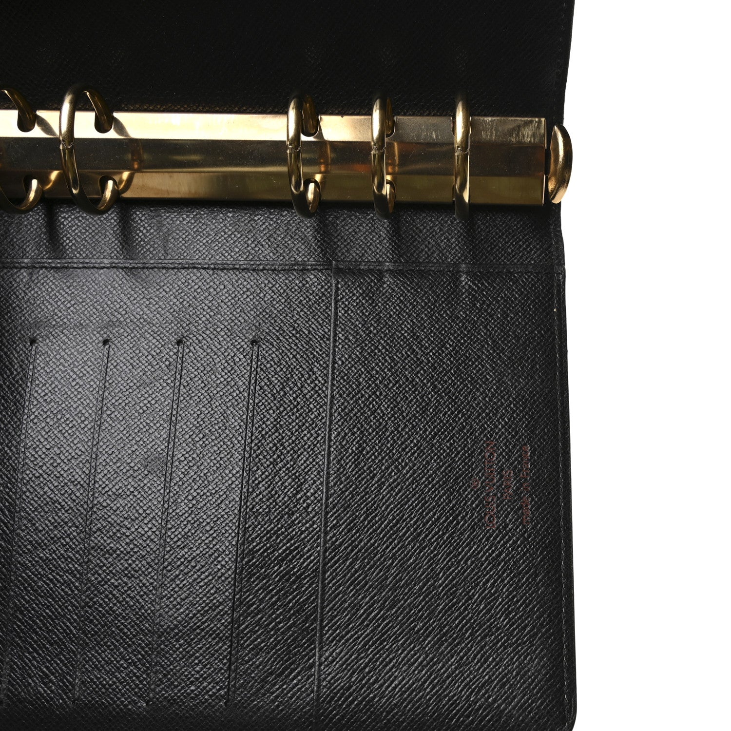 Louis Vuitton Epi Medium Ring Agenda Cover Black 6 of 7