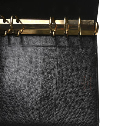 Louis Vuitton Epi Medium Ring Agenda Cover Black 6 of 7