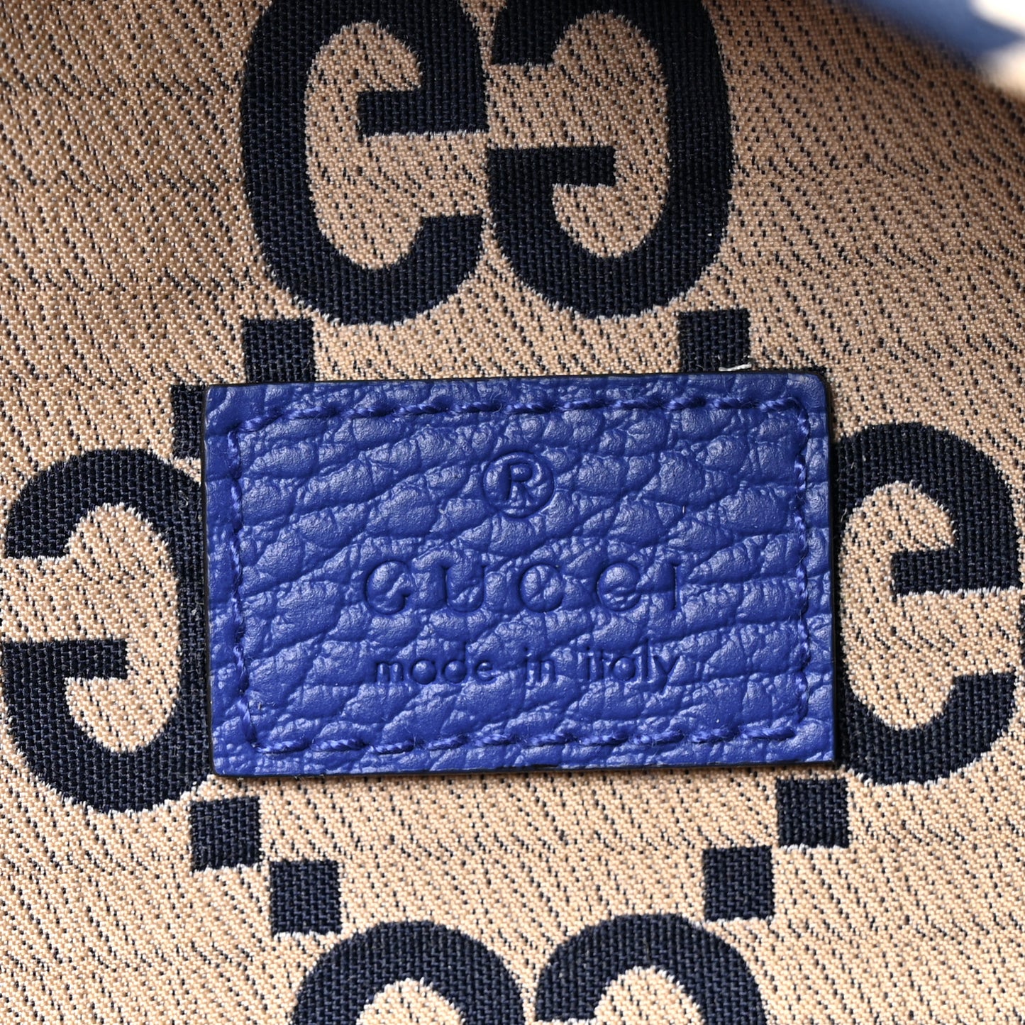 Recycled Polyester Monogram Jumbo GG Belt Bag Blue