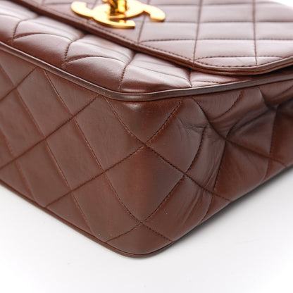 Chanel Lambskin Quilted Medium Single Flap Bag Brown 15 of 17