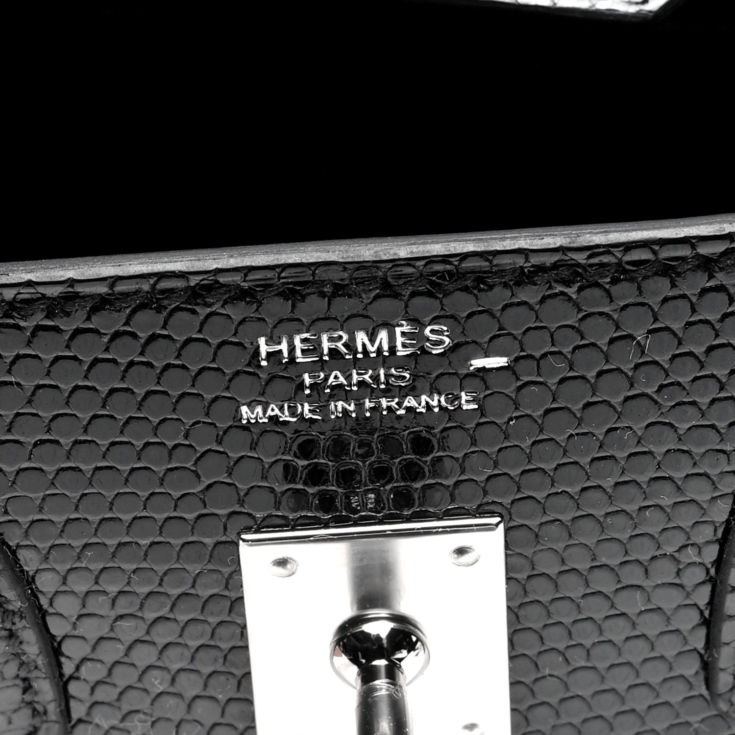 Hermes Lizard Birkin 25 Black 6 of 11