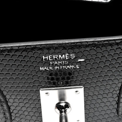 Hermes Lizard Birkin 25 Black 6 of 11