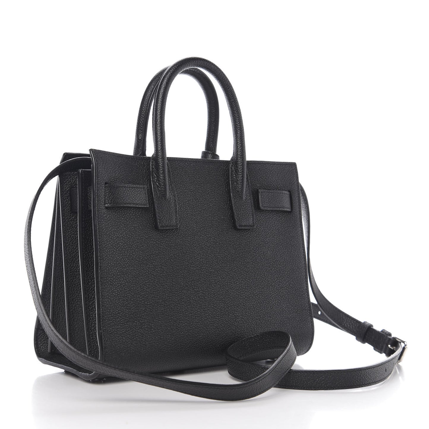 Grained Calfskin Nano Sac De Jour Black