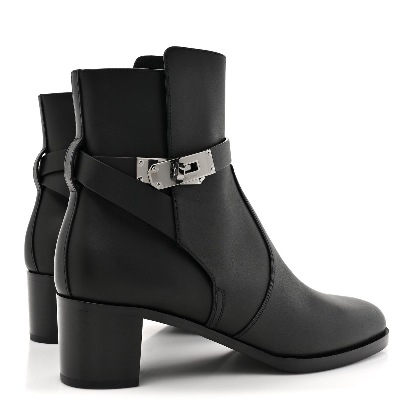 Calfskin Frenchie 50 Ankle Boots 38.5 Black
