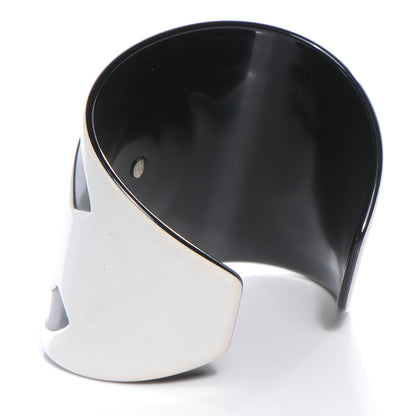 Chanel Resin CC Cuff Black White 3 of 5