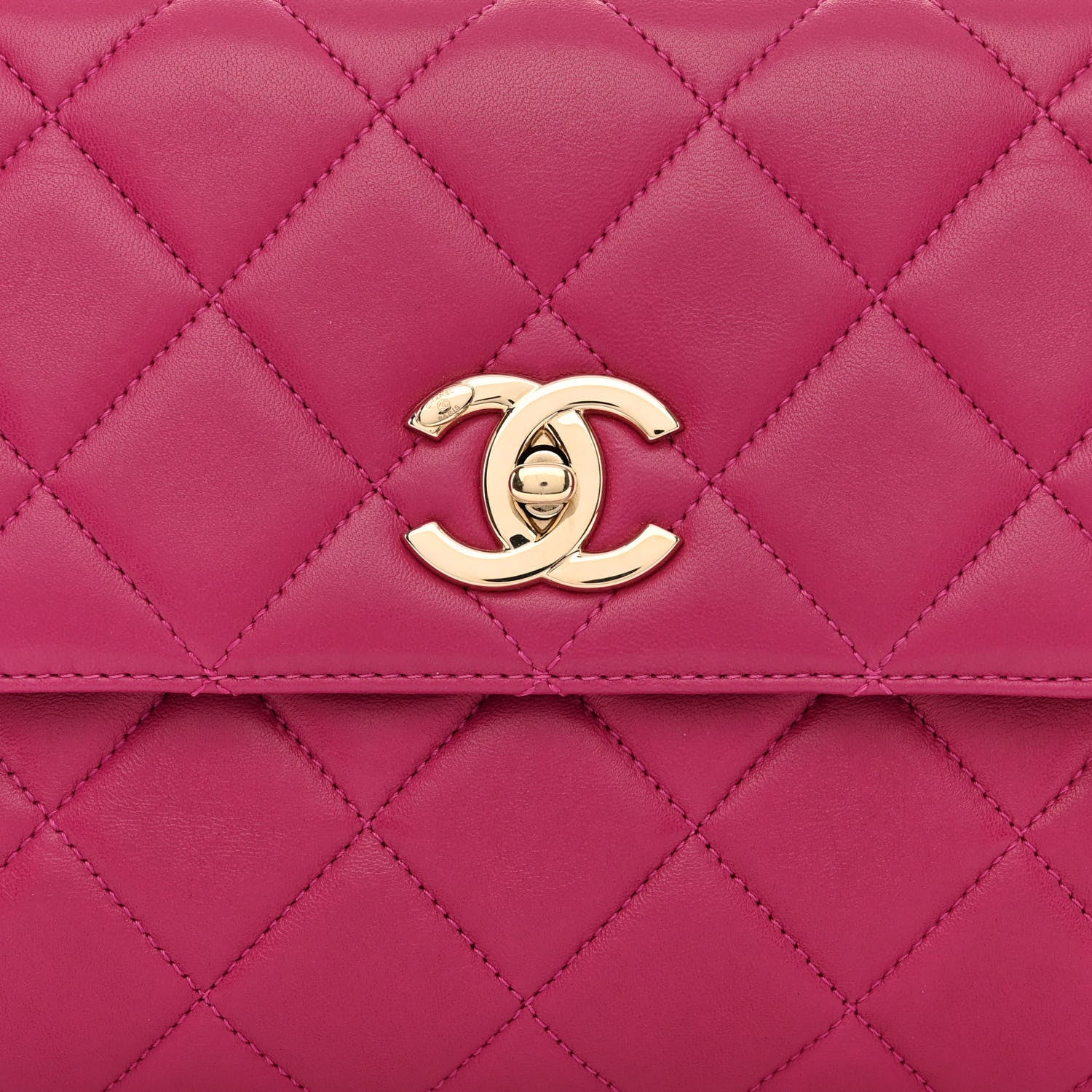 Chanel Lambskin Quilted Medium Trendy CC Flap Dark Pink 8 of 10