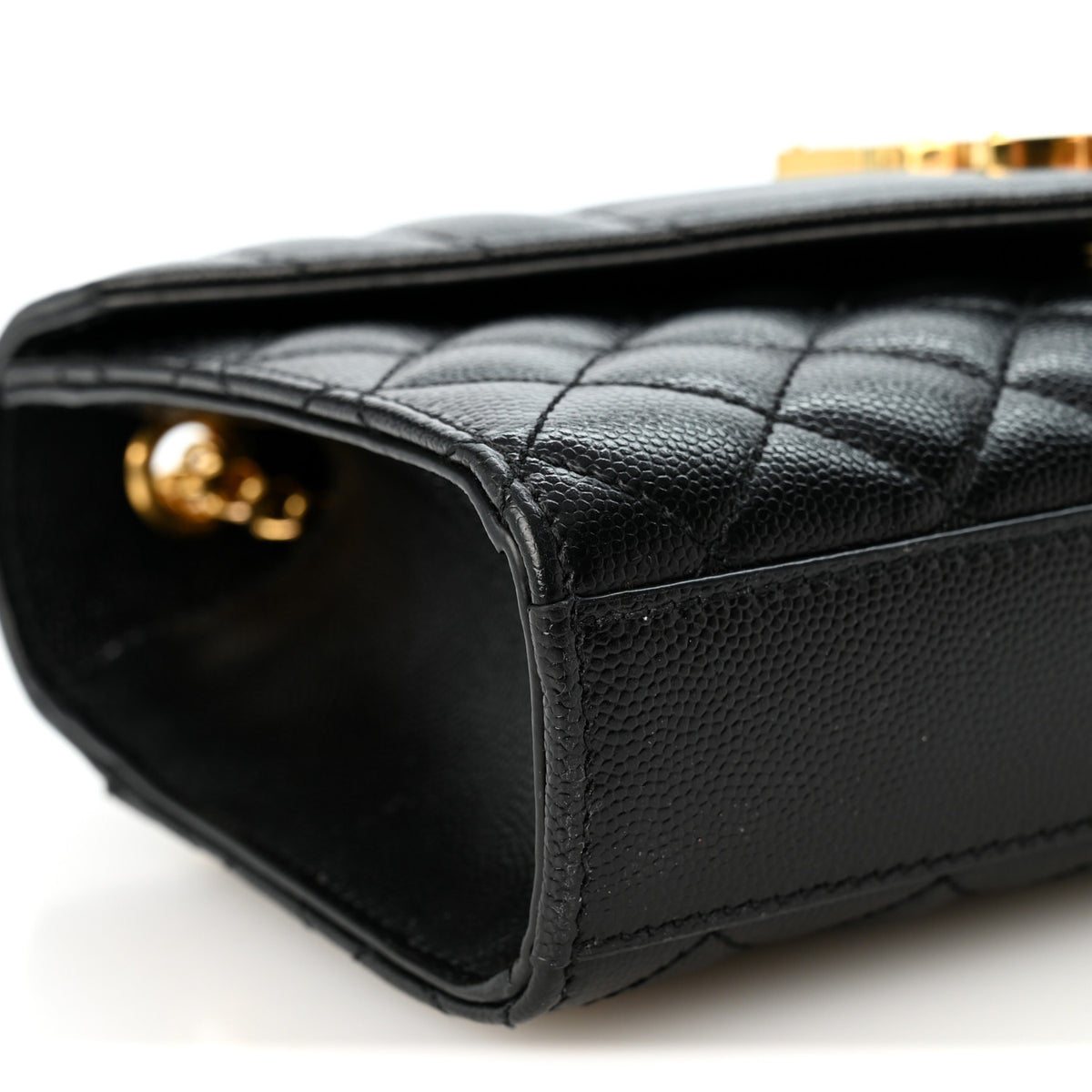 Saint Laurent Grain De Poudre Textured Mixed Matelasse Triquilt Small Monogram Satchel Black 8 of 9