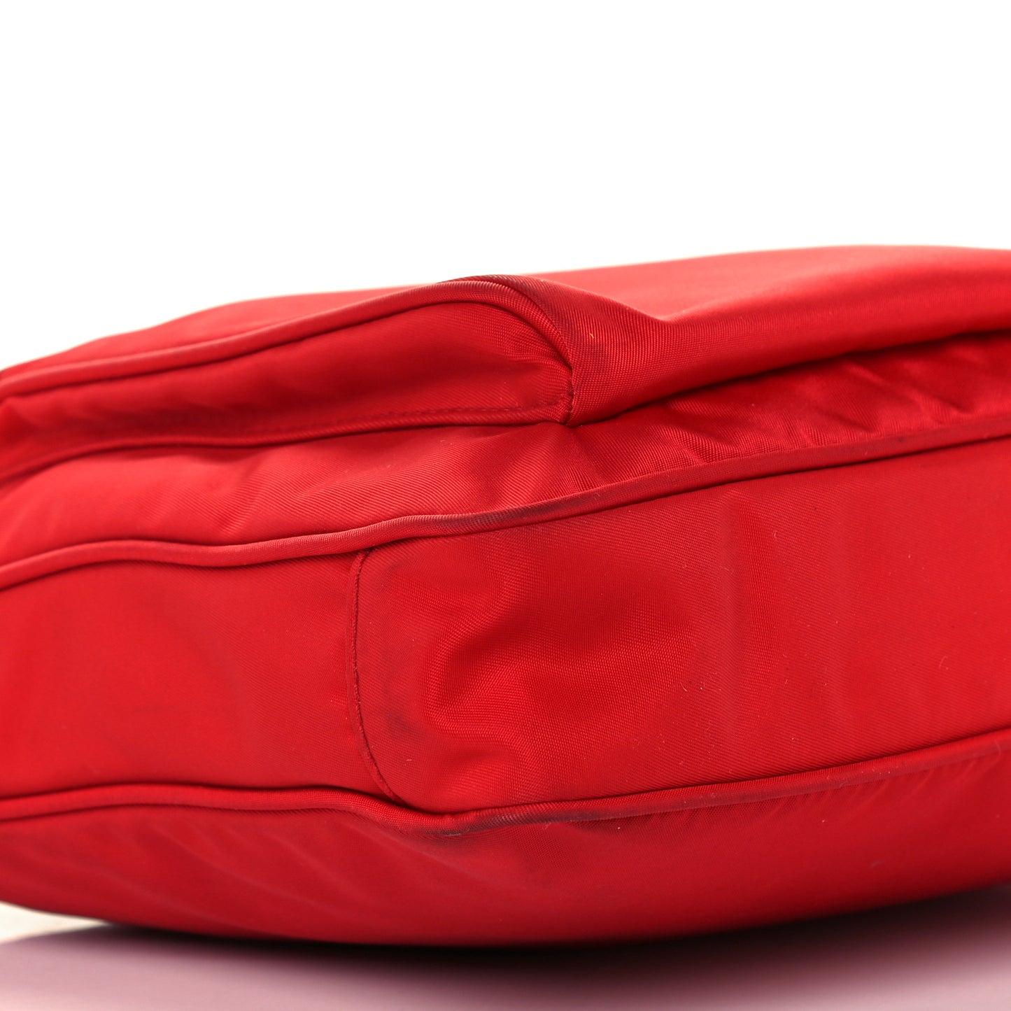 Tessuto Nylon Saffiano Pocket Messenger Bag Red