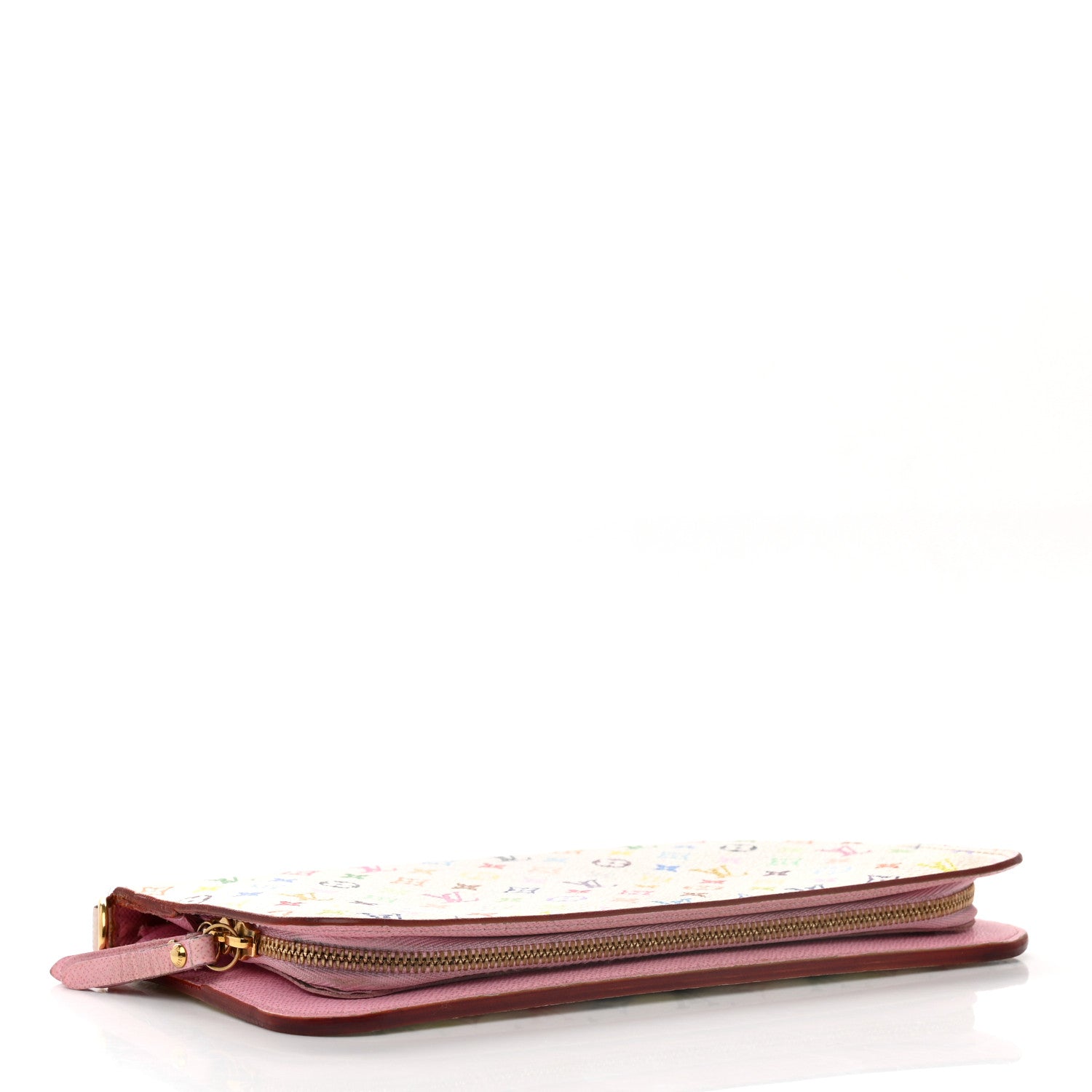 Louis Vuitton Monogram Multicolor Insolite Wallet White Litchi 4 of 10