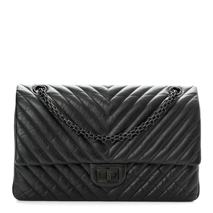Chanel Aged Calfskin Chevron Quilted 2.55 Reissue 226 So Black 1 of 11
