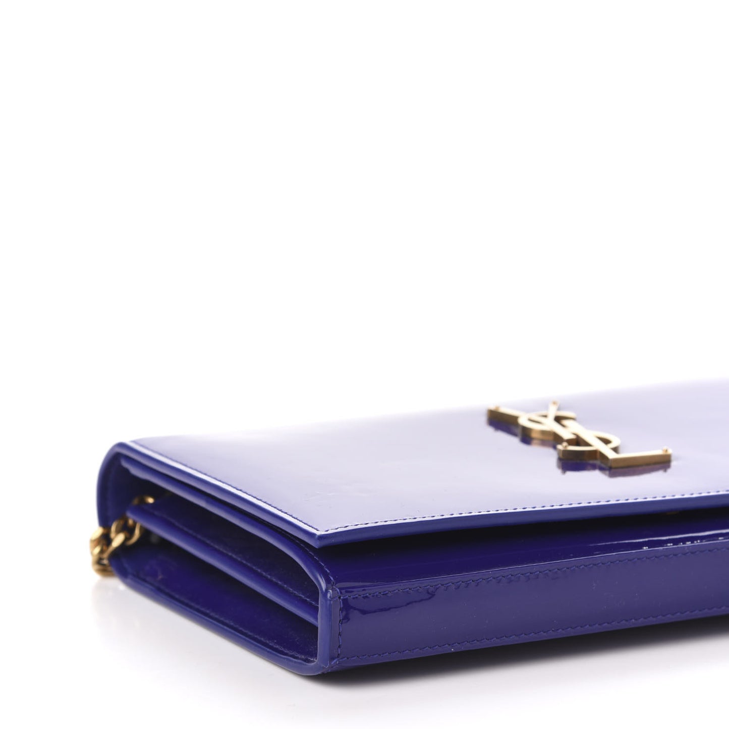 Patent Calfskin Monogram Kate Wallet On Chain Royal Blue