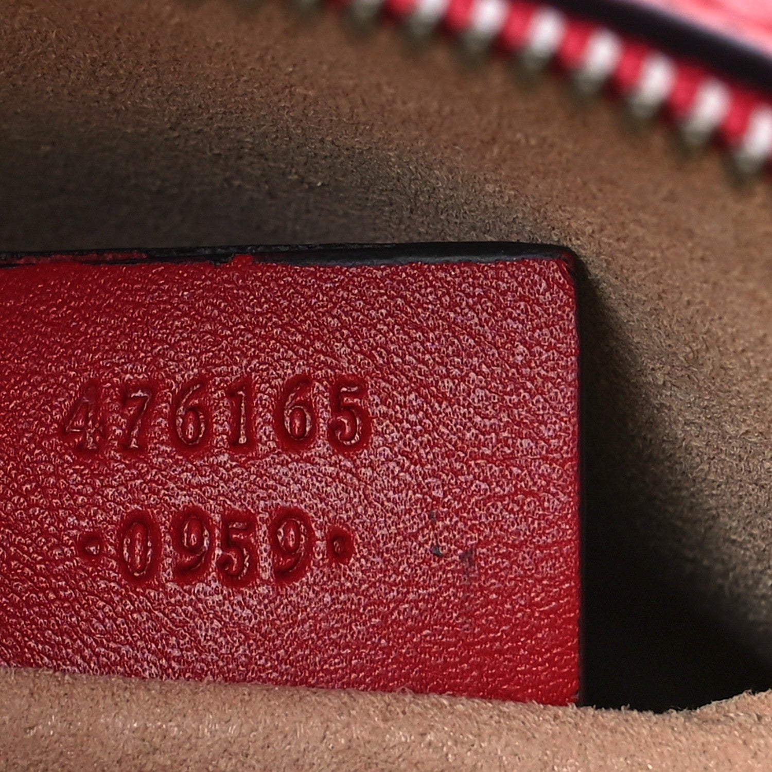 Gucci Calfskin Matelasse GG Marmont Cosmetic Case Hibiscus Red 7 of 9