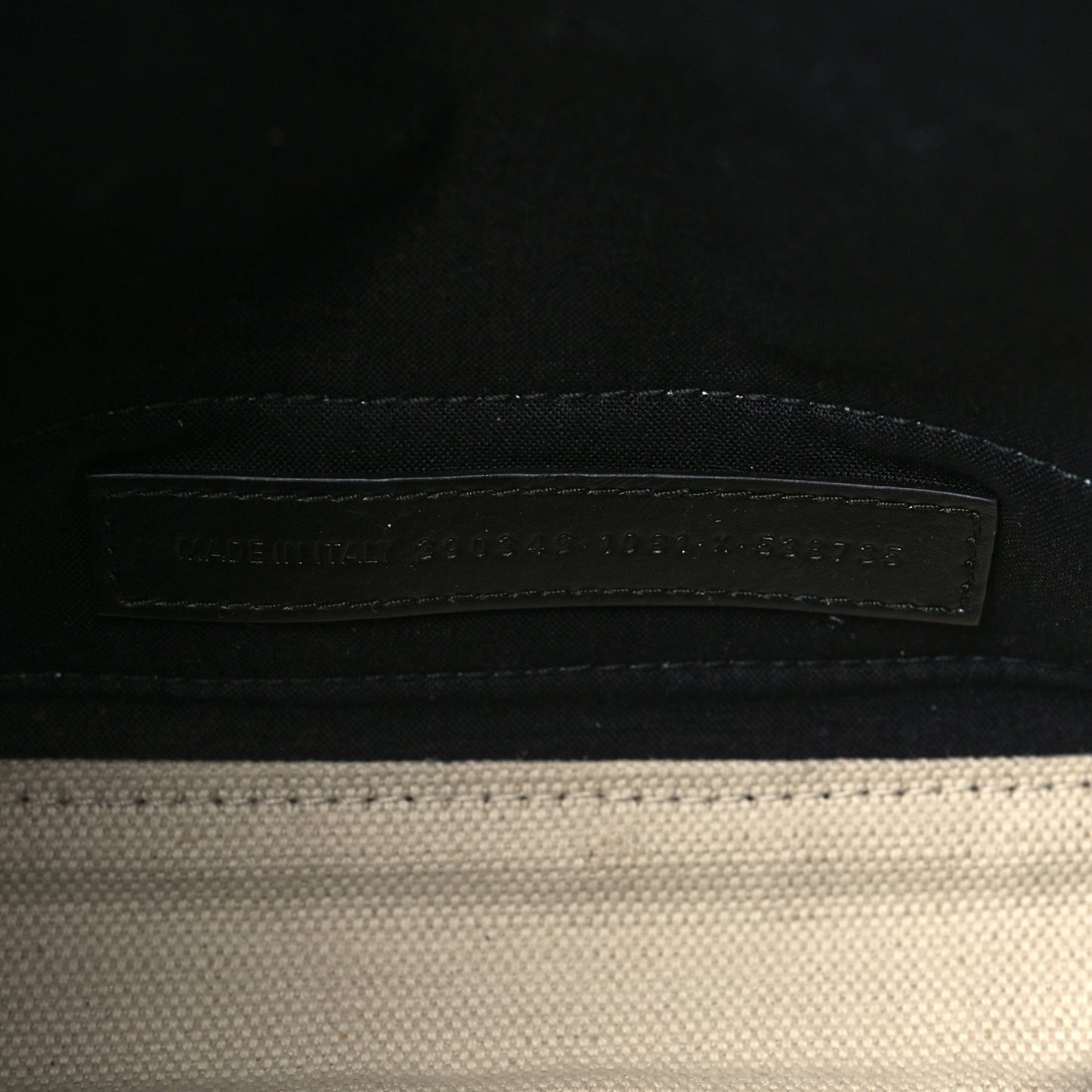 Cotton Canvas Calfskin Navy Cabas XS Natural Black