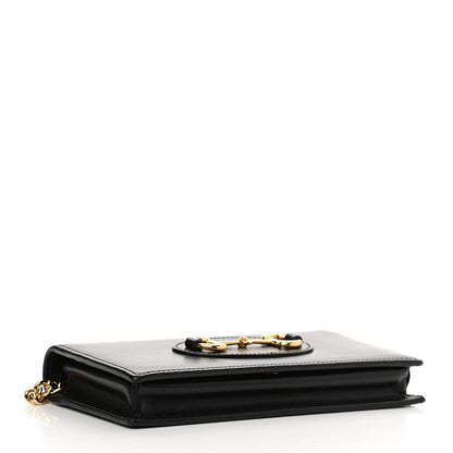 Gucci Boarded Plutone Calfskin Horsebit 1955 Wallet On Chain Black 4 of 12