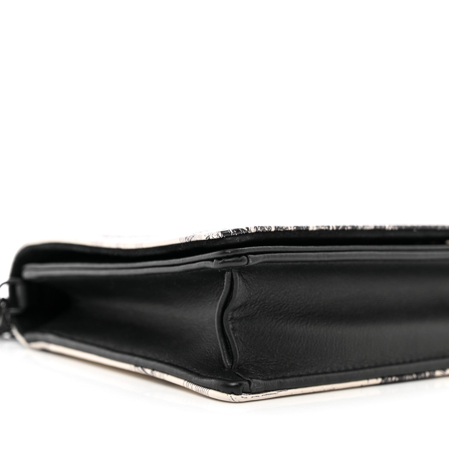 Christian Dior Calfskin Toile de Jouy Carnivora Wallet On Chain Pouch White 9 of 10