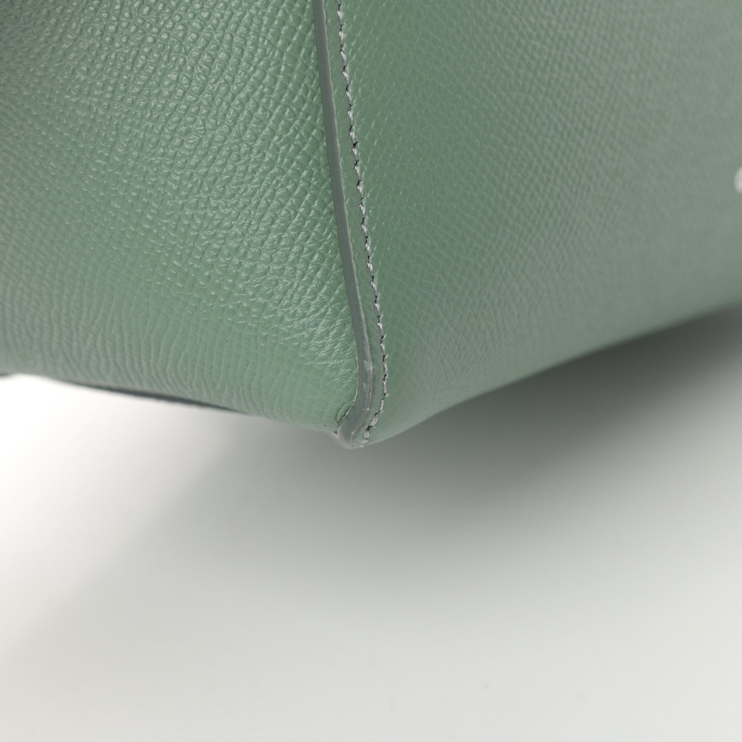 Grained Calfskin Nano Belt Bag Celadon