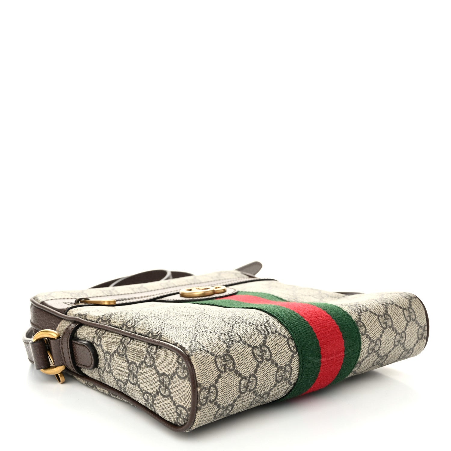 Gucci GG Supreme Monogram Web Small Ophidia Messenger Bag Brown 4 of 10