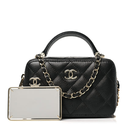 Chanel Caviar Quilted Small Top Handle Vanity Case Black 1 of 11