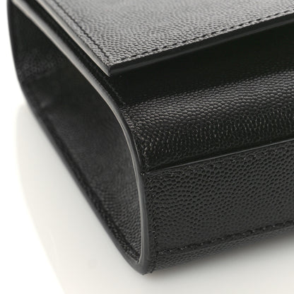 Saint Laurent Grain De Poudre Small Monogram Kate Satchel Black 7 of 8