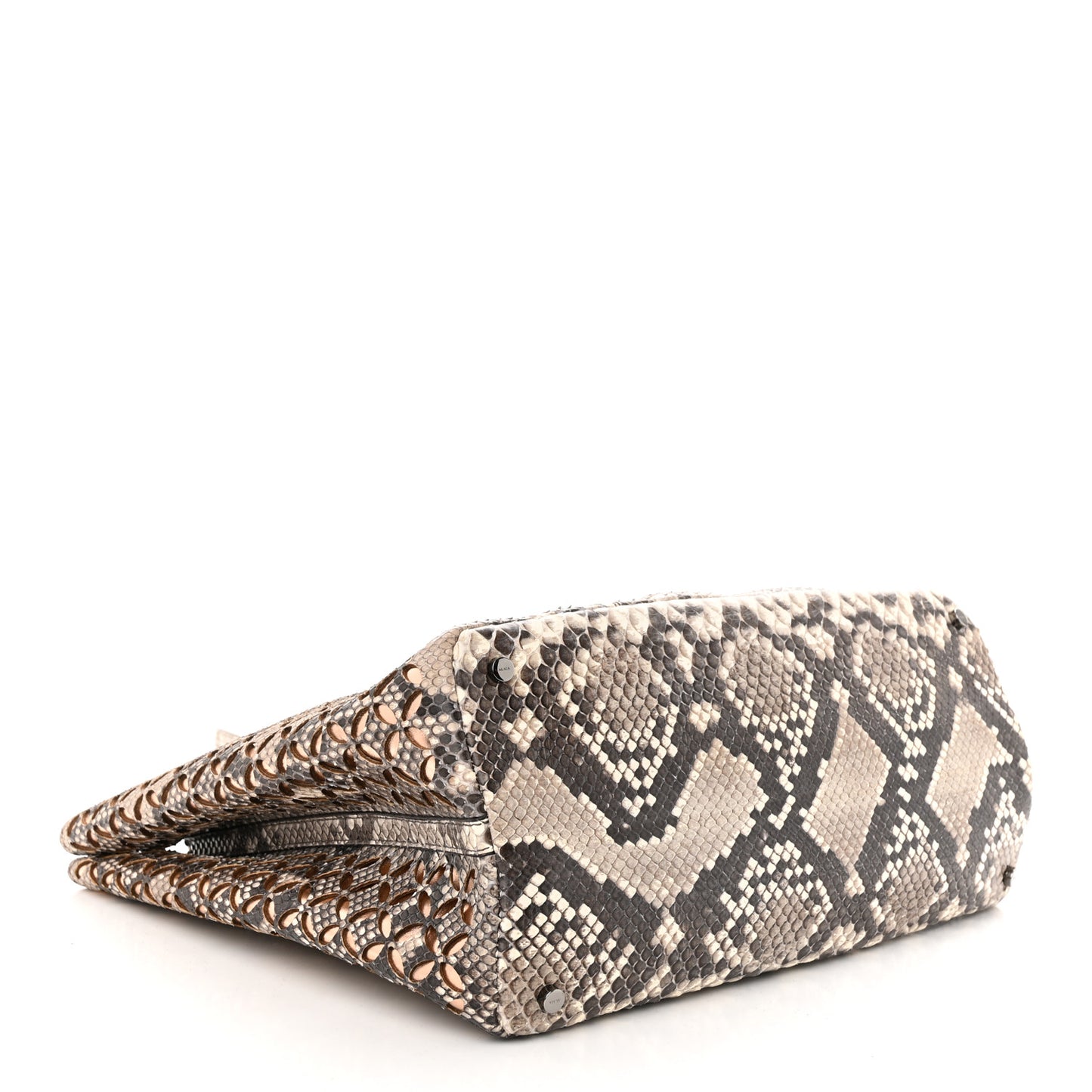 Snakeskin Laser Cut Mina Tote Neutral
