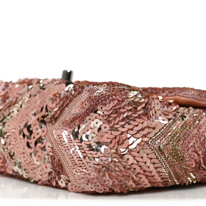 Chanel Sequins Chevron Mini Rectangular Flap Pink 10 of 10