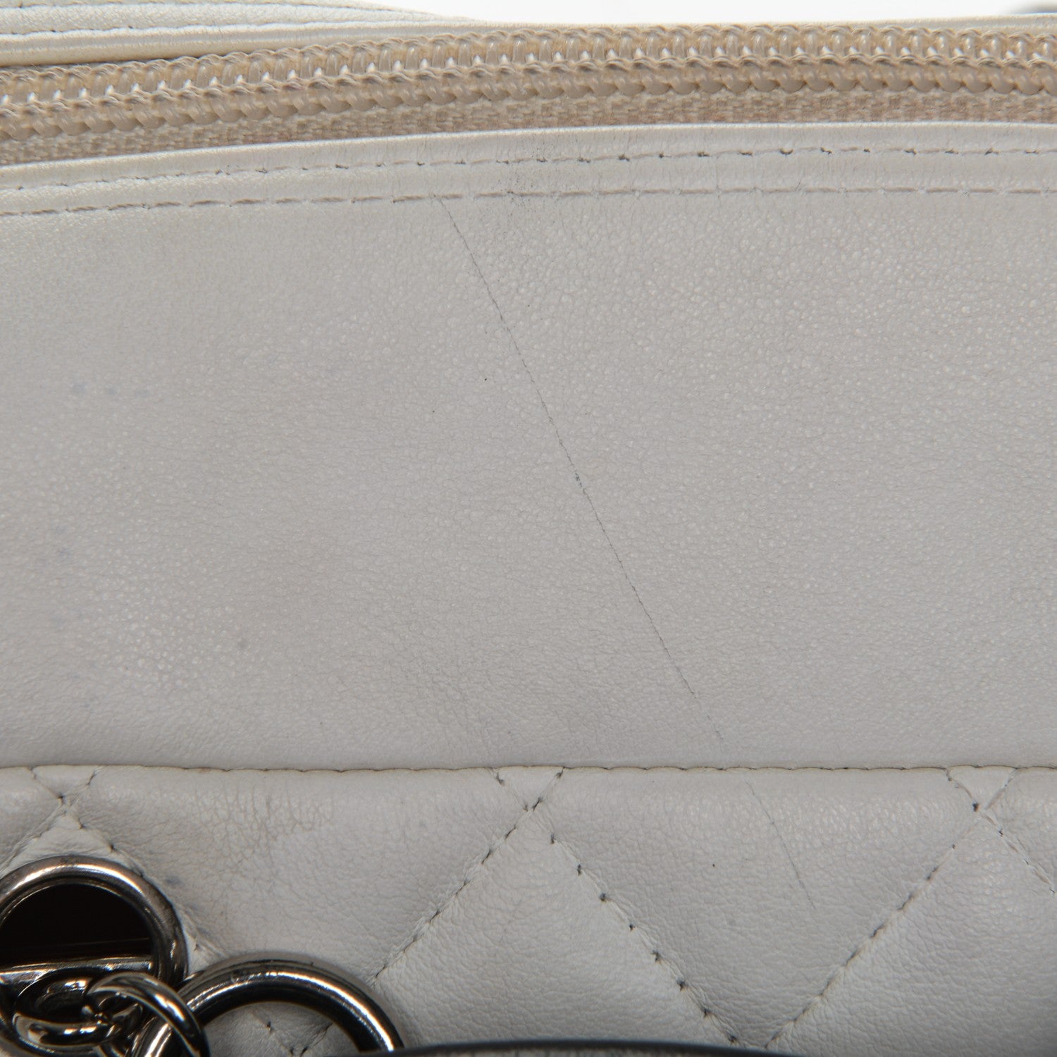 Chanel Calfskin Quilted Large Cambon Bowler White Black 15 of 19