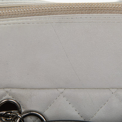 Chanel Calfskin Quilted Large Cambon Bowler White Black 15 of 19
