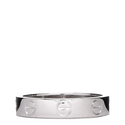 Cartier 18K White Gold 3.5mm LOVE Wedding Band Ring 47 4 1 of 5